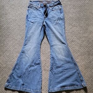 Women's Flared Blue Jeans